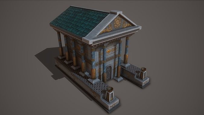 Ancient Temple Low-poly 3D model