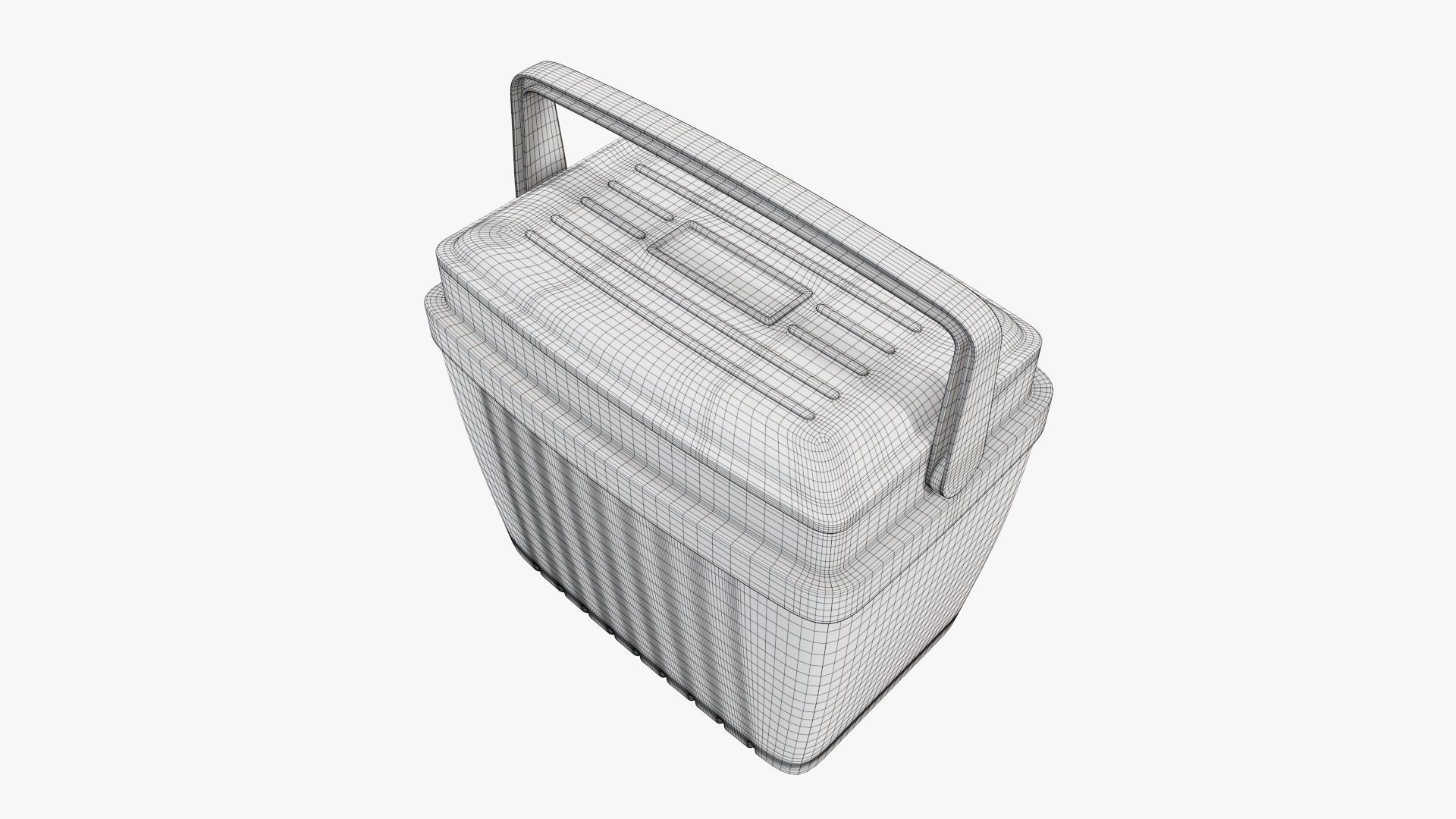 Cooling box with handle 3D model_8