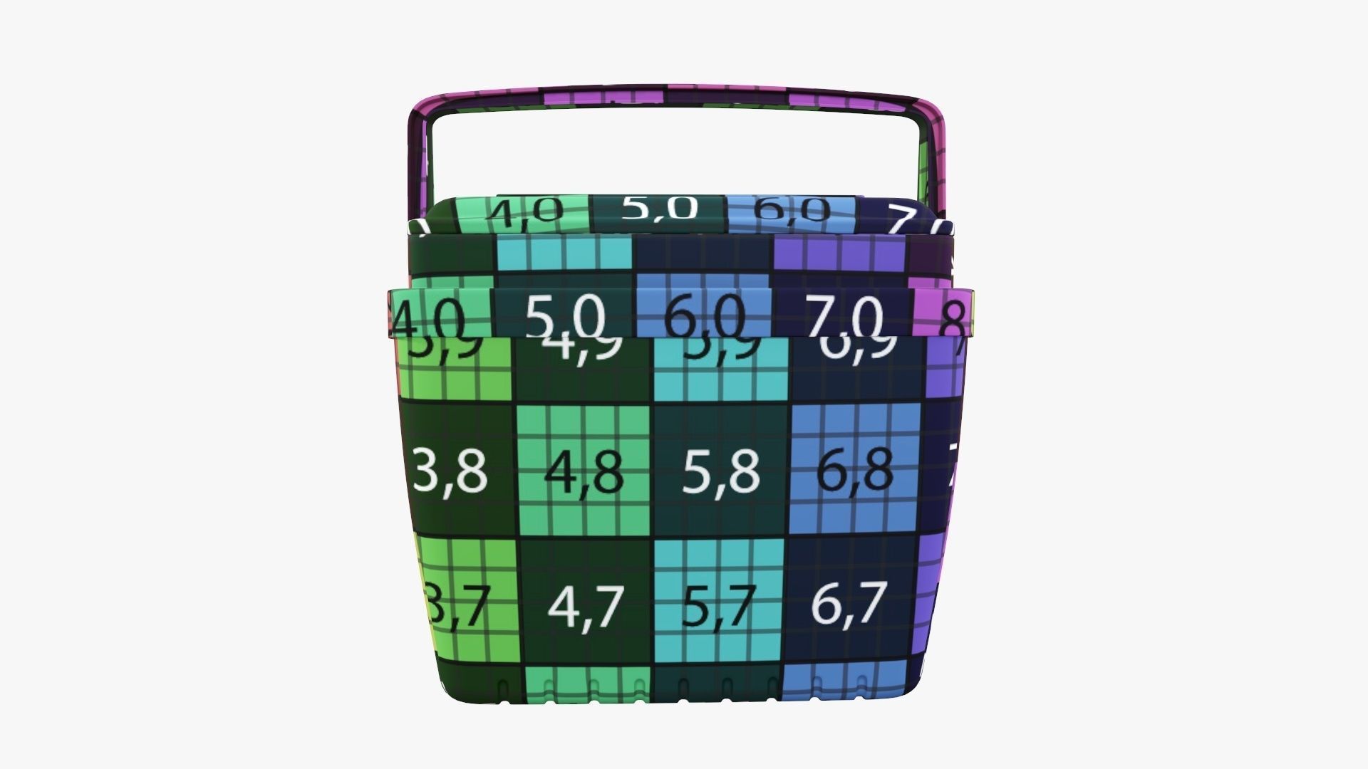 Cooling box with handle 3D model_11