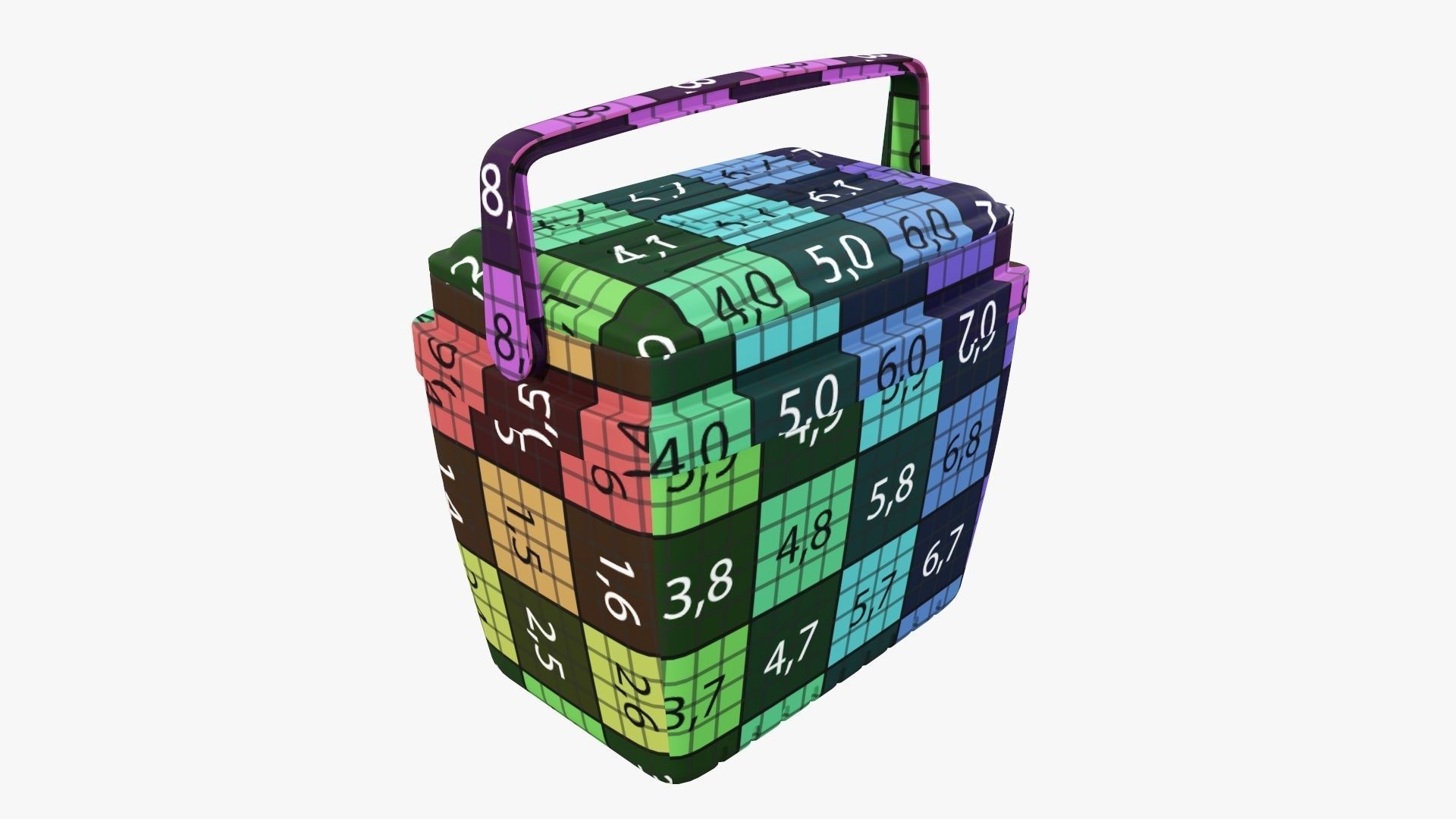 Cooling box with handle 3D model_10