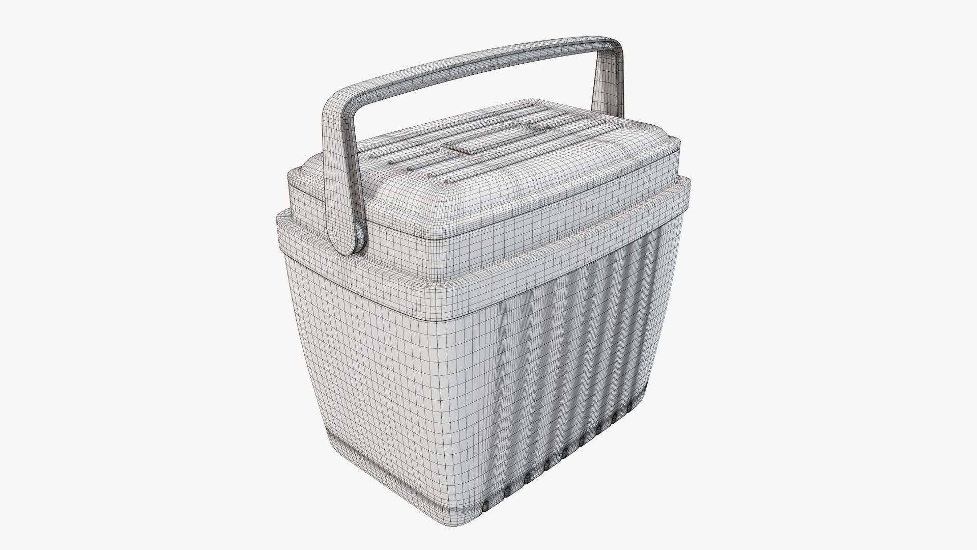 Cooling box with handle 3D model_5