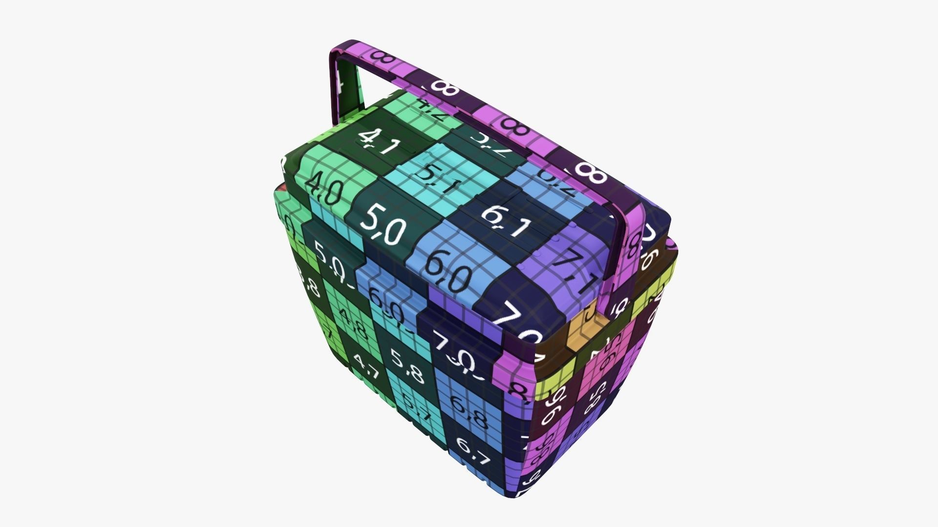 Cooling box with handle 3D model_13