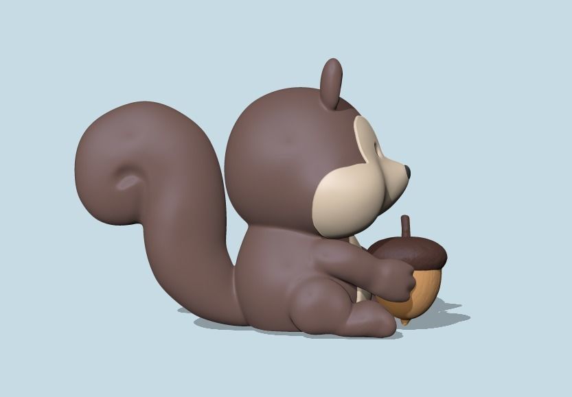 A Squirrel to decorate and play 3D print model_1