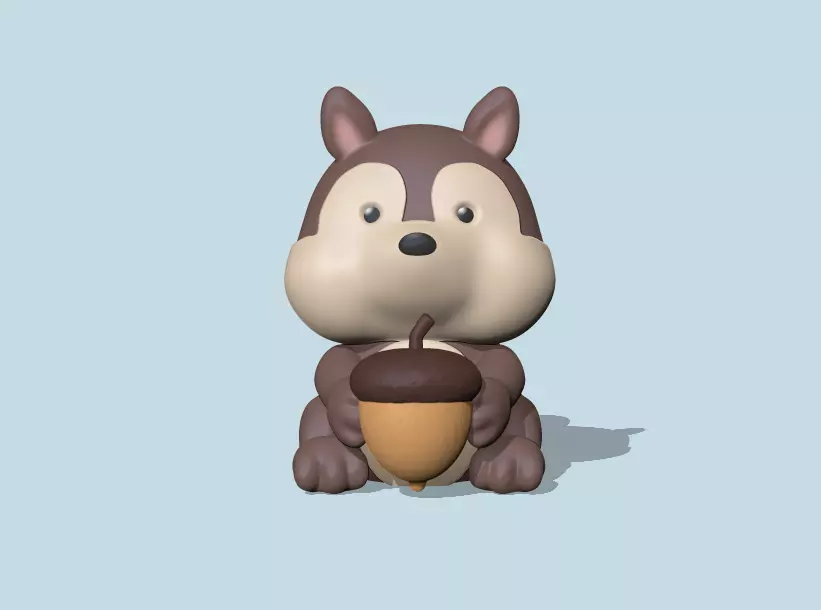 A Squirrel to decorate and play 3D print model_0