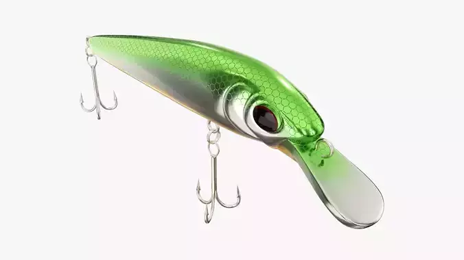 Minnow type fishing lure 01 3D model