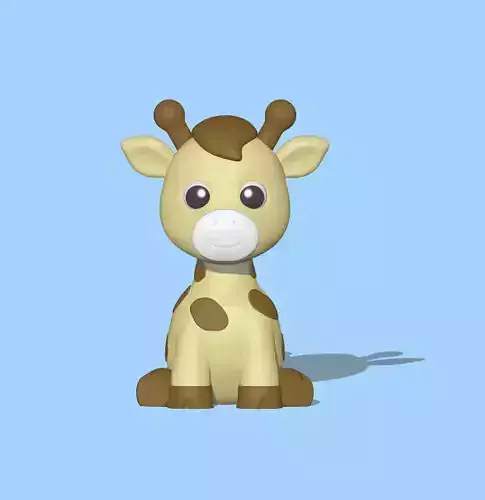 Giraffe plastic figurine of