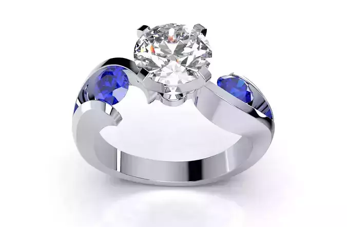 Diamond Engagement Ring Trilogy Design -CC114
