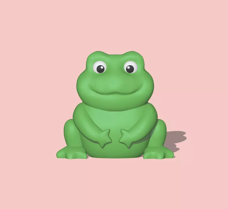 Sitting Frog  3D print model_0