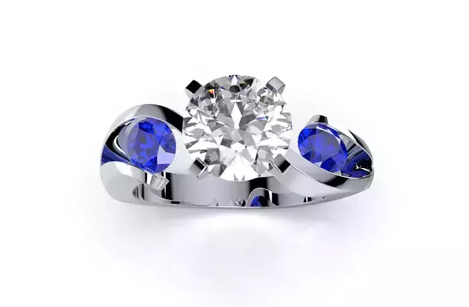 Diamond Engagement Ring Trilogy Design Media -CC114