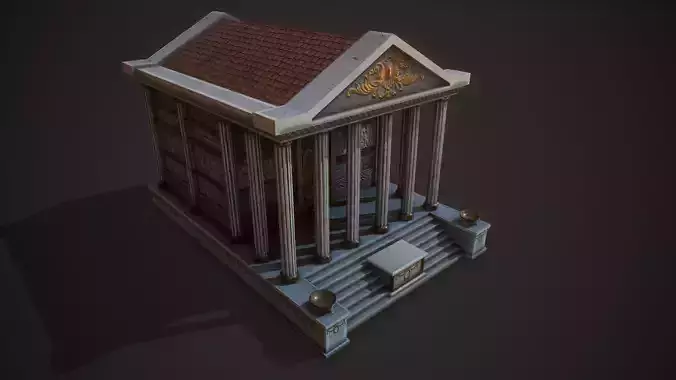 Temple Jupiter Low-poly 3D model
