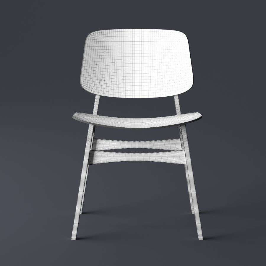 Fredericia Soborg Chair 3D model_6