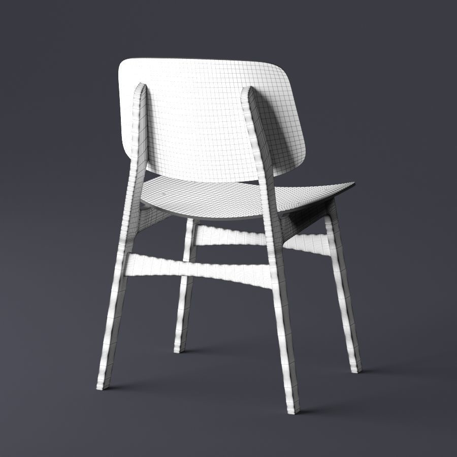 Fredericia Soborg Chair 3D model_4