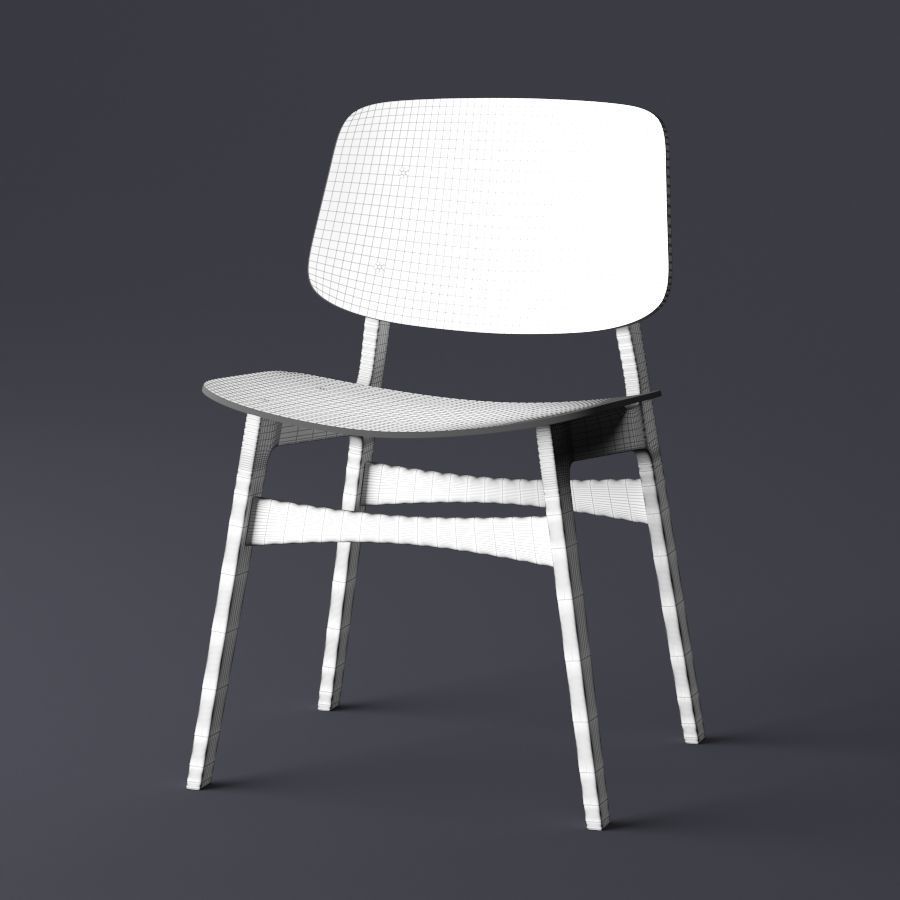 Fredericia Soborg Chair 3D model_2