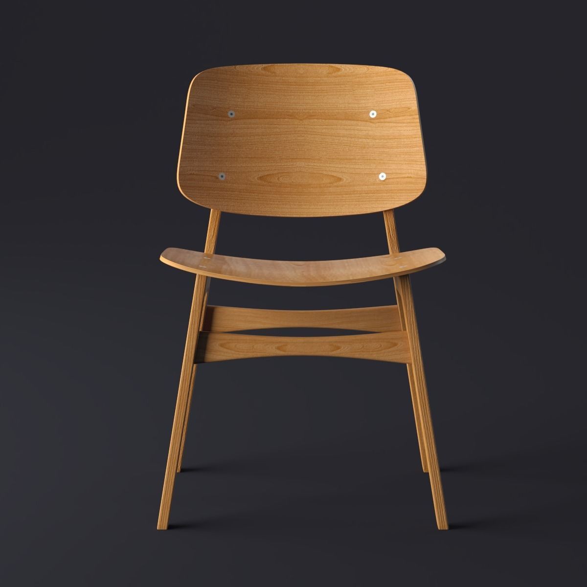 Fredericia Soborg Chair 3D model_5