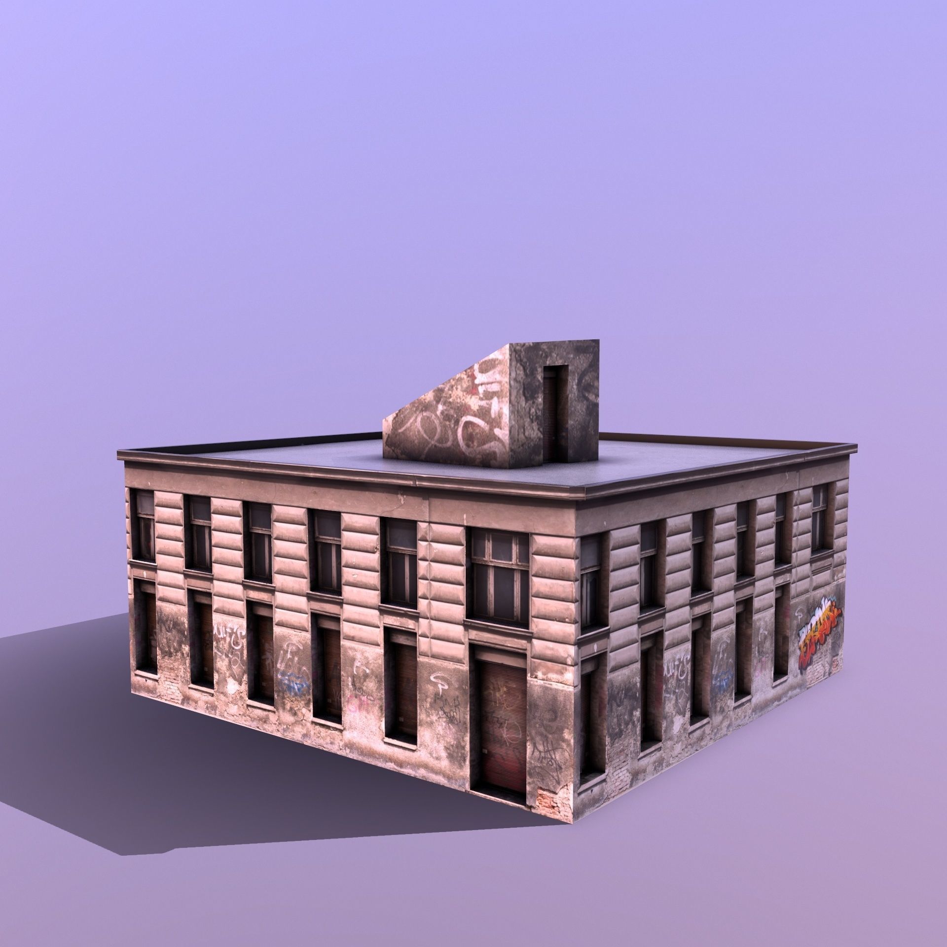 House v3 Low-poly 3D model_8
