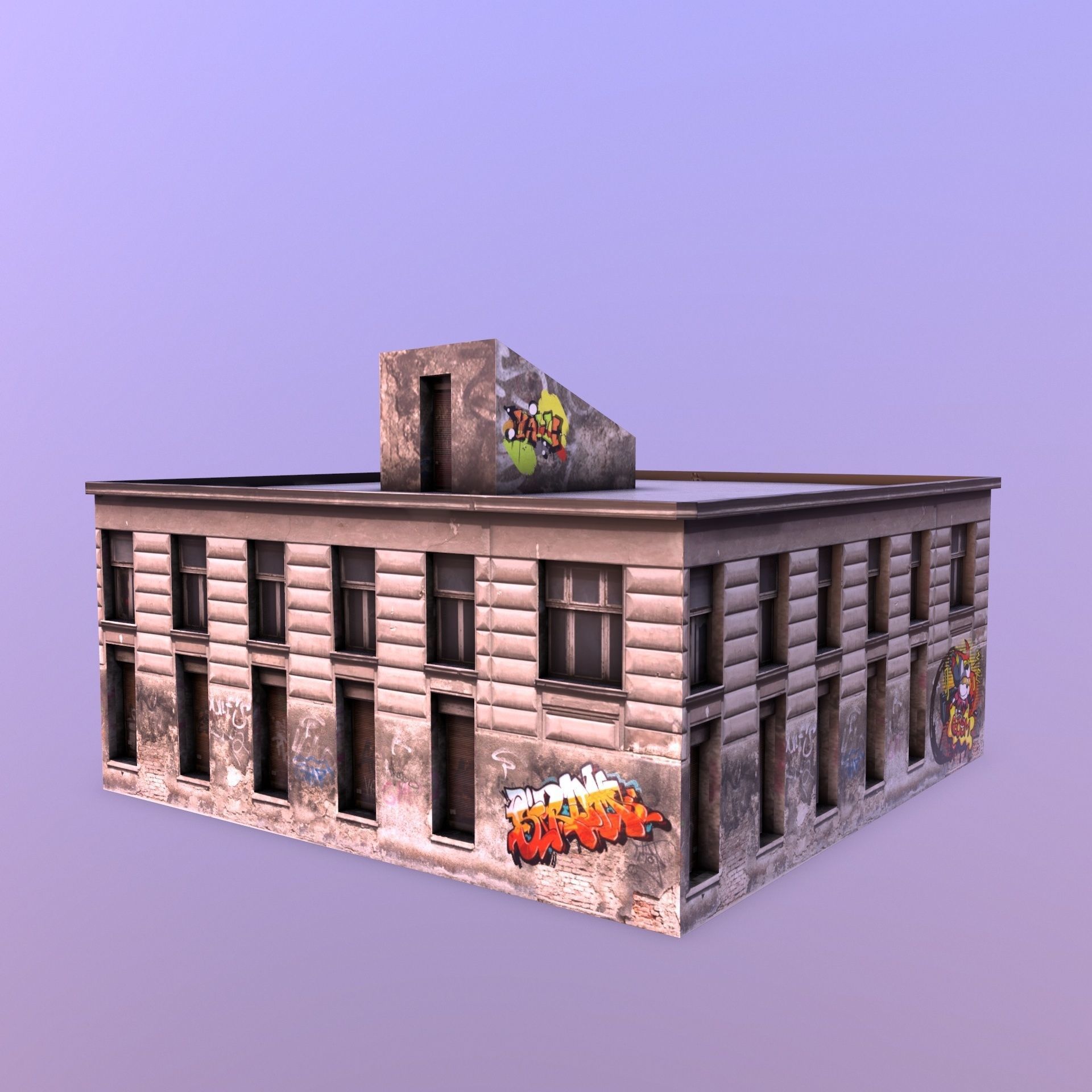 House v3 Low-poly 3D model_3