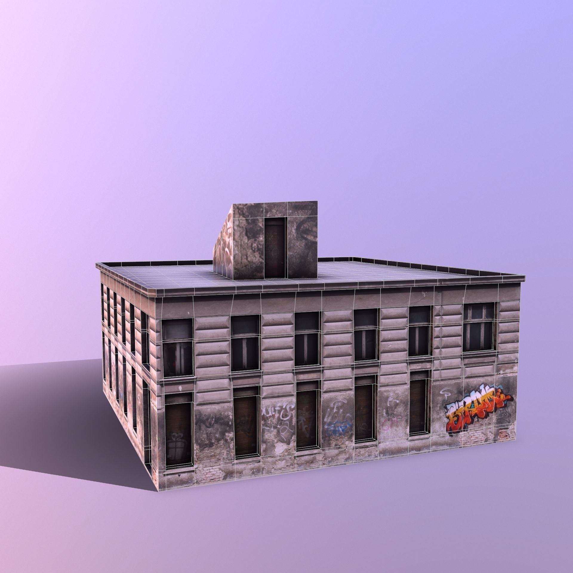 House v3 Low-poly 3D model_9