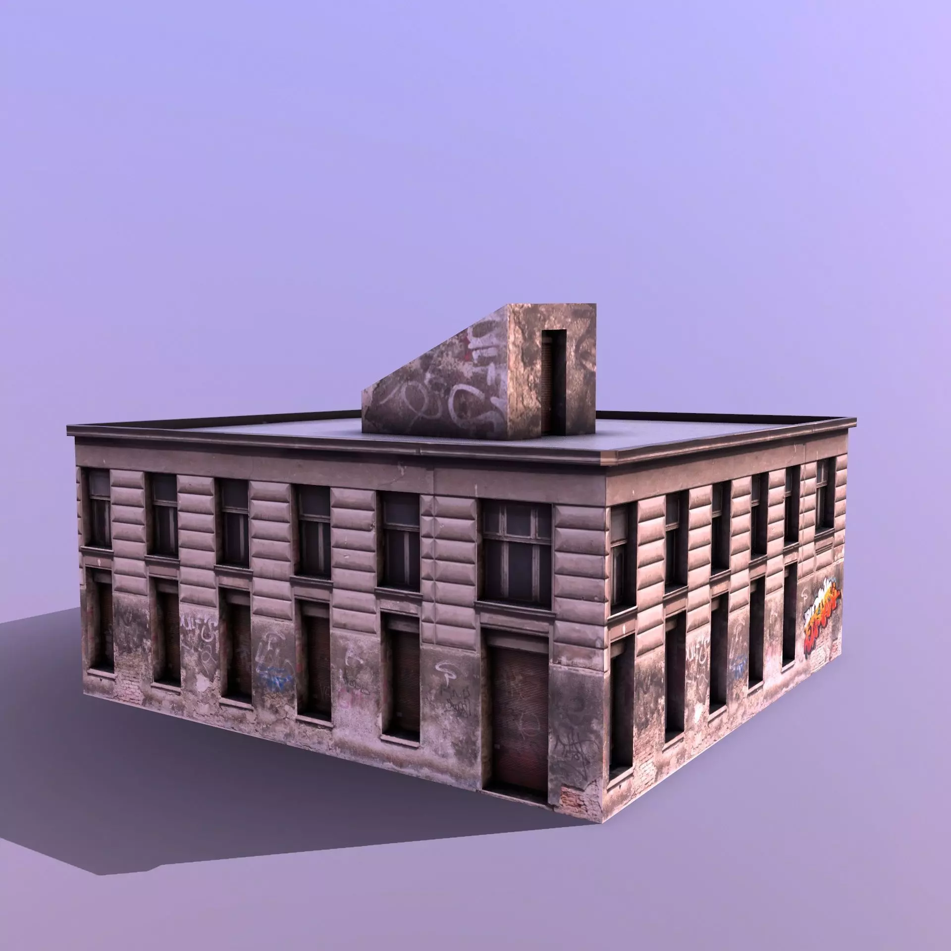 House v3 Low-poly 3D model_0