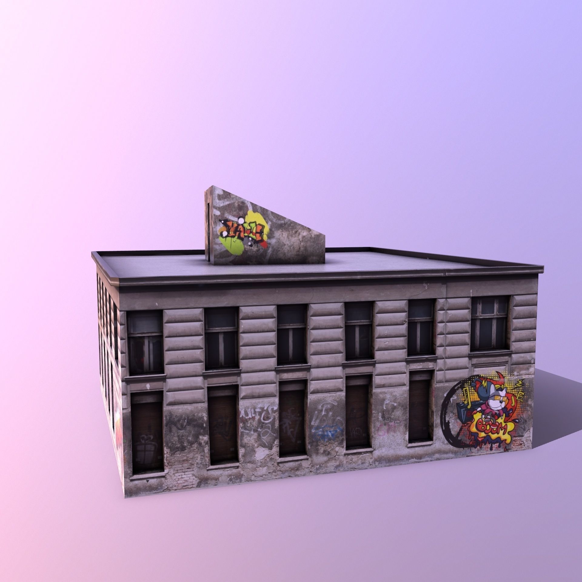 House v3 Low-poly 3D model_4