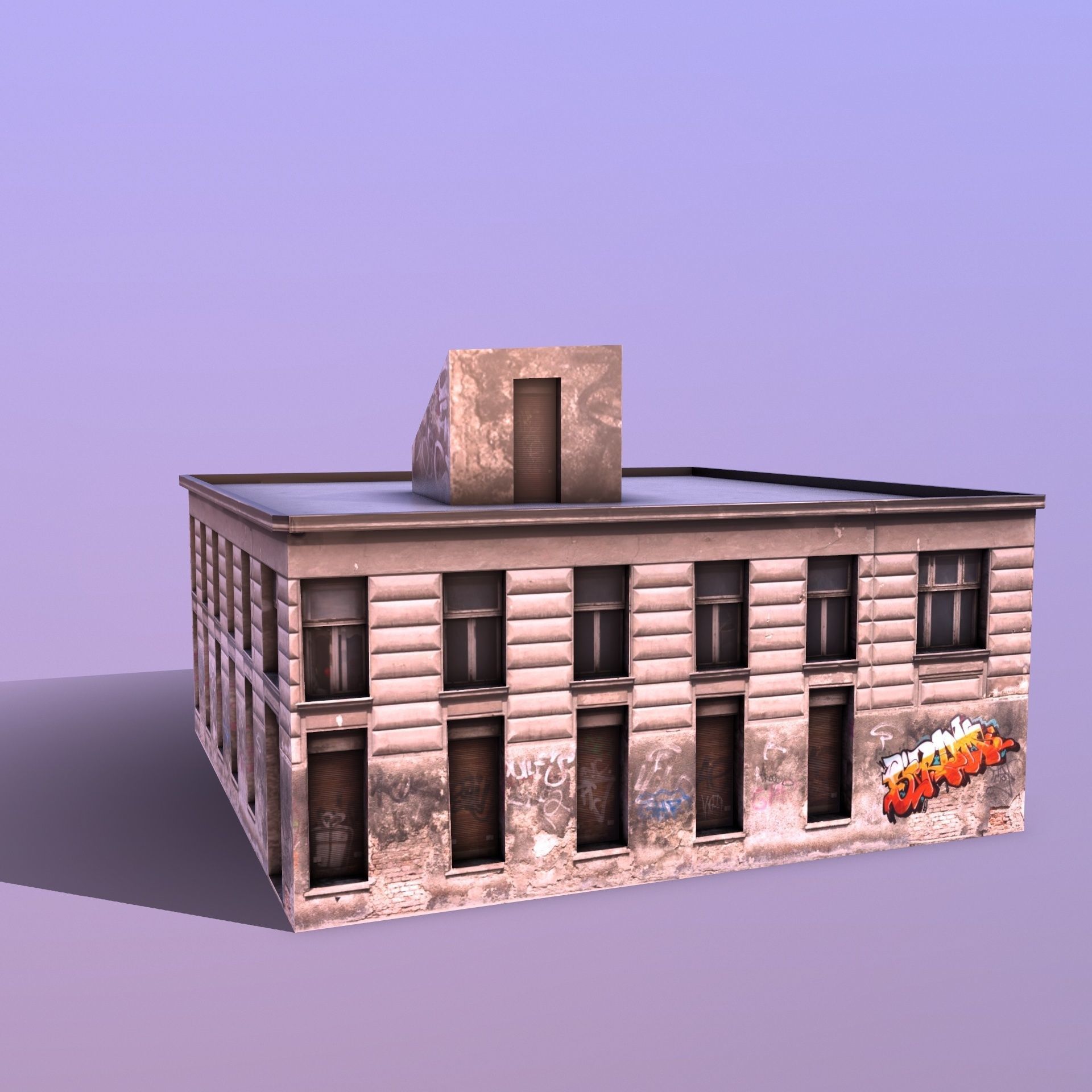 House v3 Low-poly 3D model_2