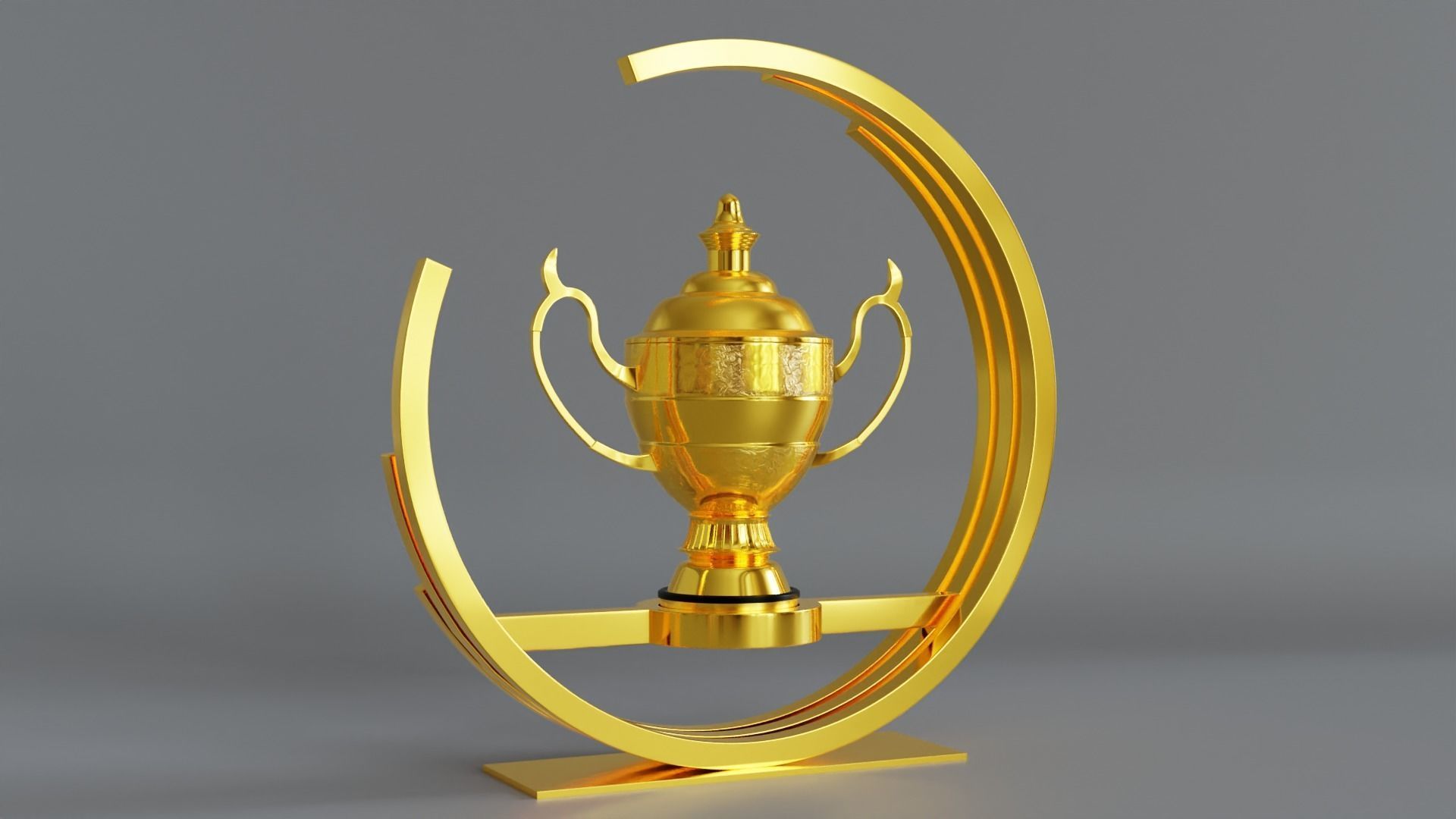 Trophy Cup 3D model Low-poly 3D model_2