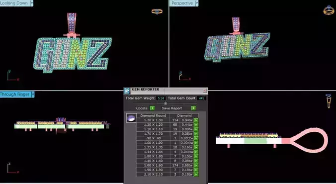 Diamond Pendant 3d model 