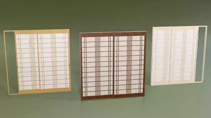 Japanese Shoji with designed lattice