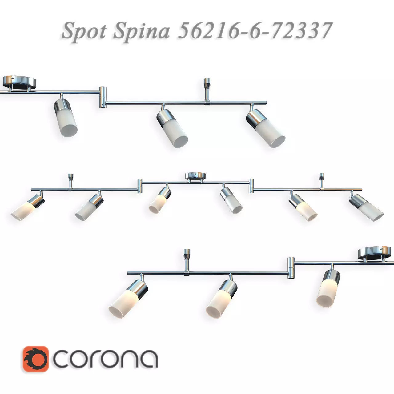 Spot LED on the Spina 56216-6 rod 3D model