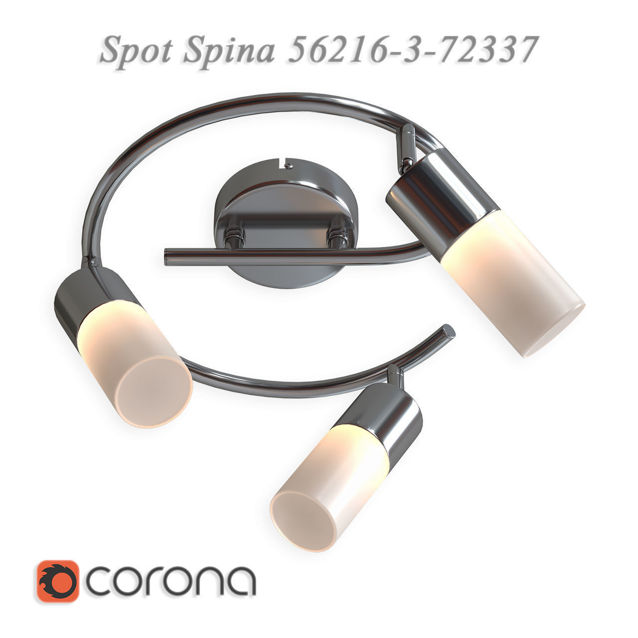 Spot LED on the Spina 56216-3 rod 3D model_1