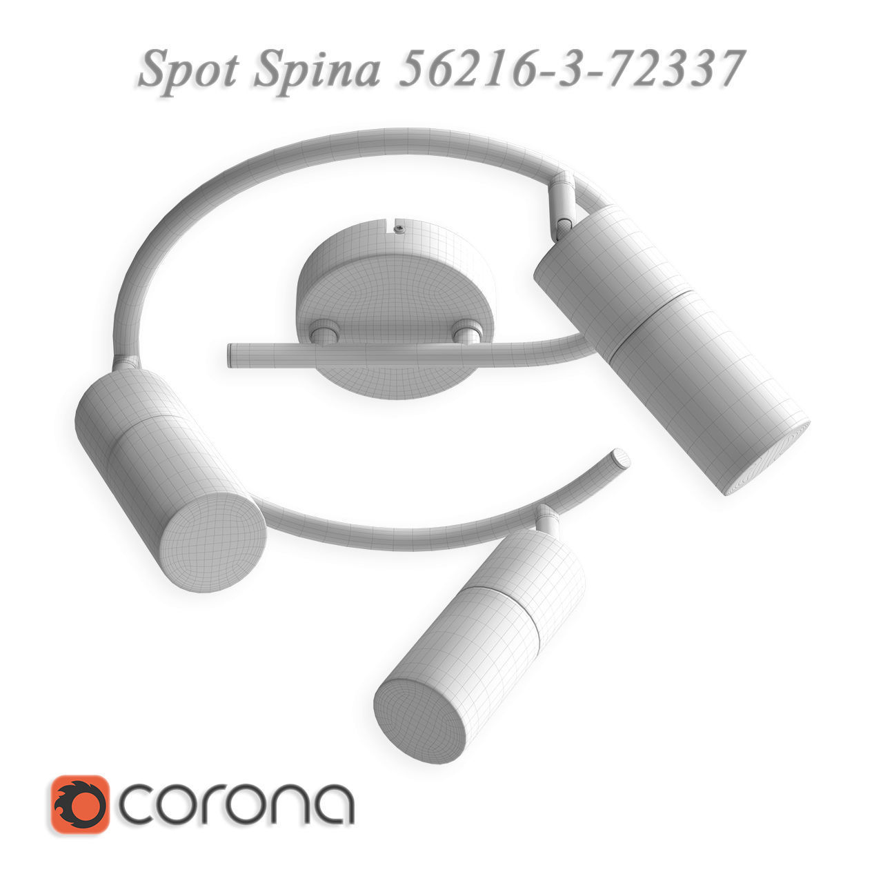 Spot LED on the Spina 56216-3 rod 3D model_2
