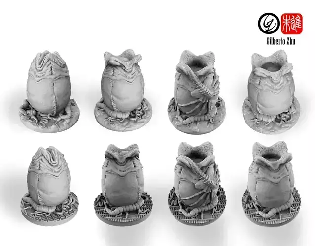 HR Giger - Ovomorphs or Alien Eggs - for FDM or SLA print 3D print model