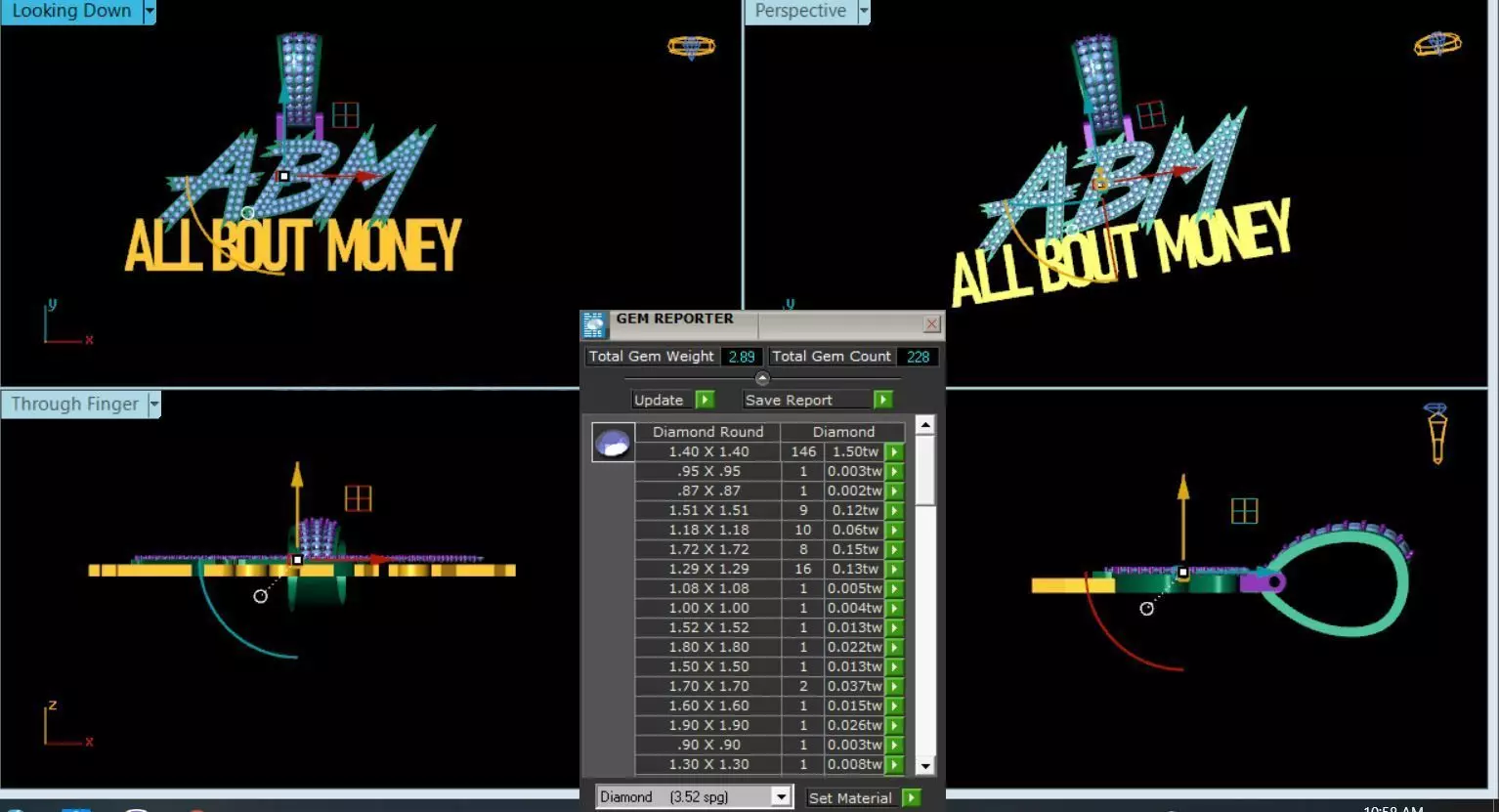Diamond Pendant 3d model  3D model_0