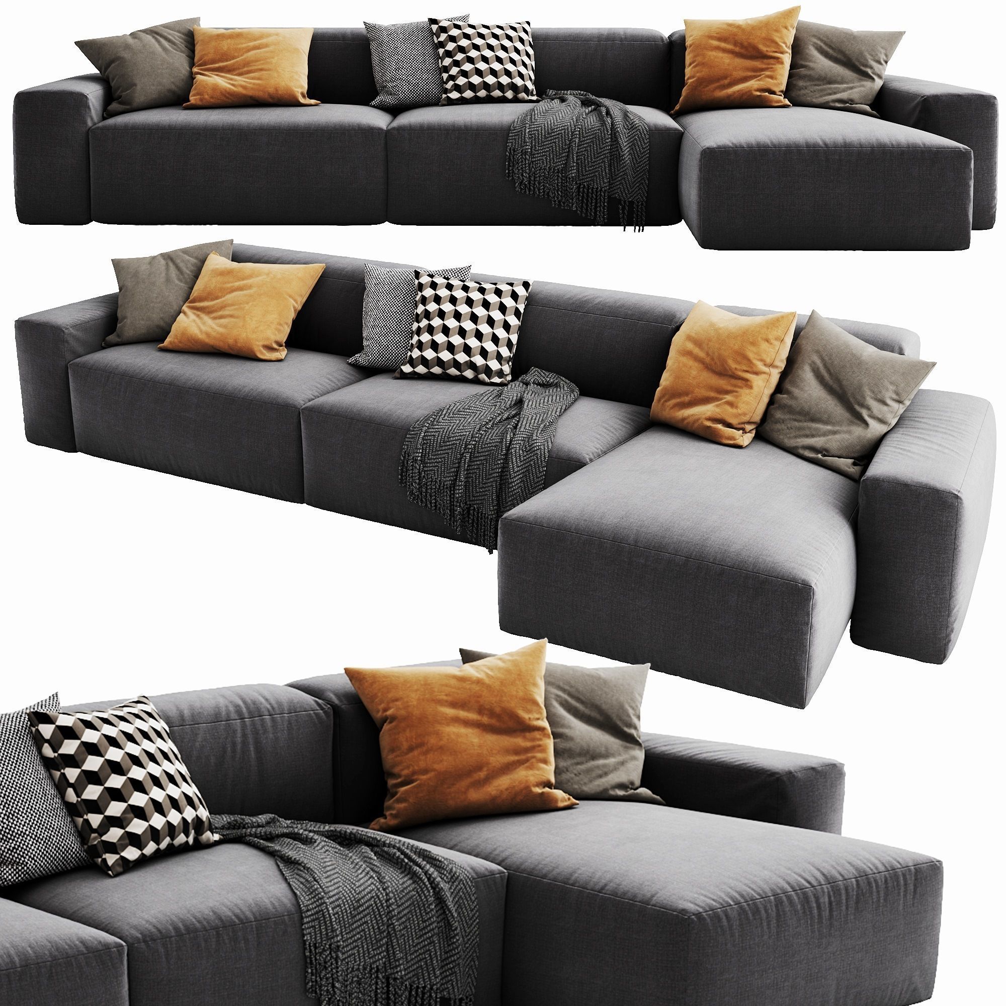 Jesse Daniel Chaise Lounge 3D model_2