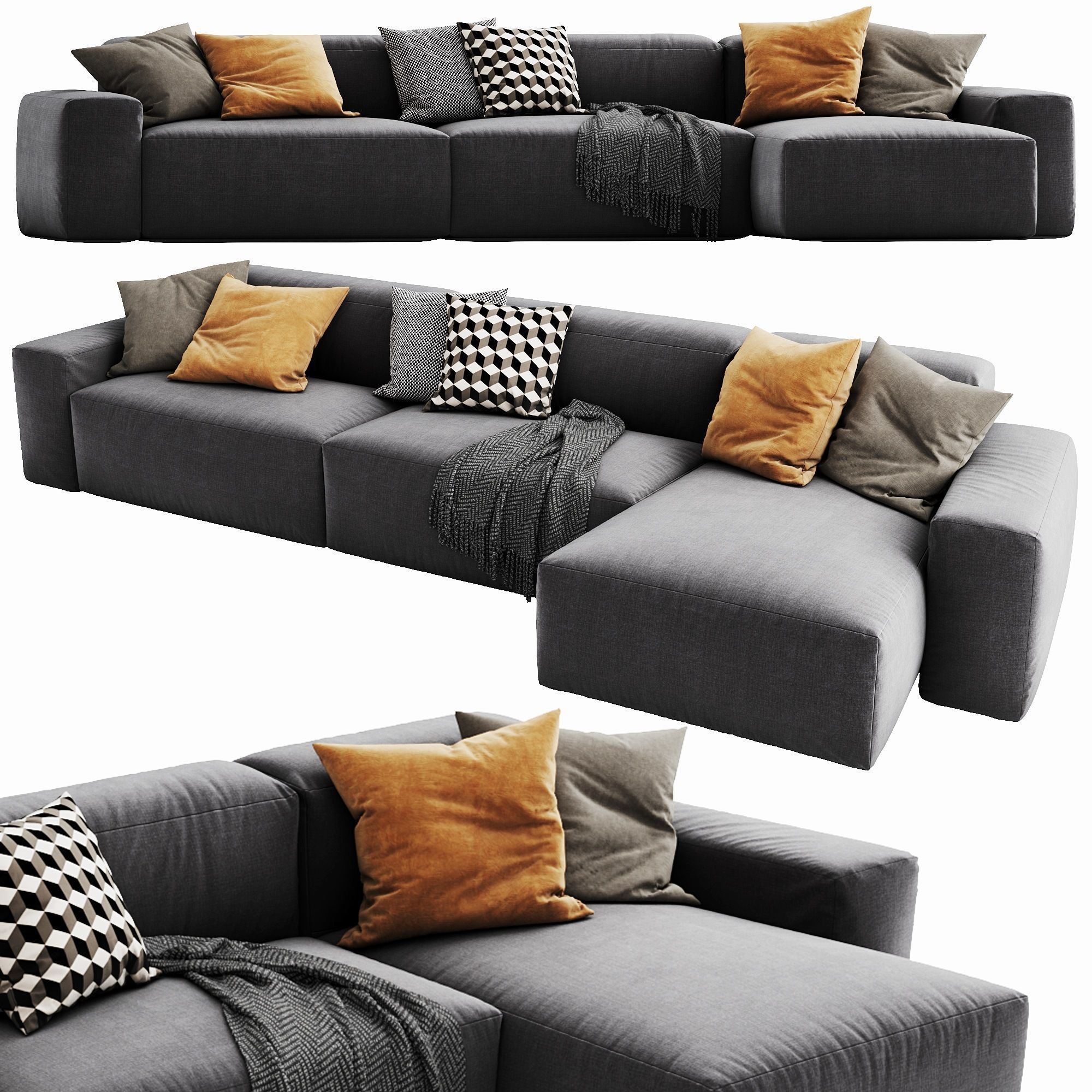 Jesse Daniel Chaise Lounge 3D model_6