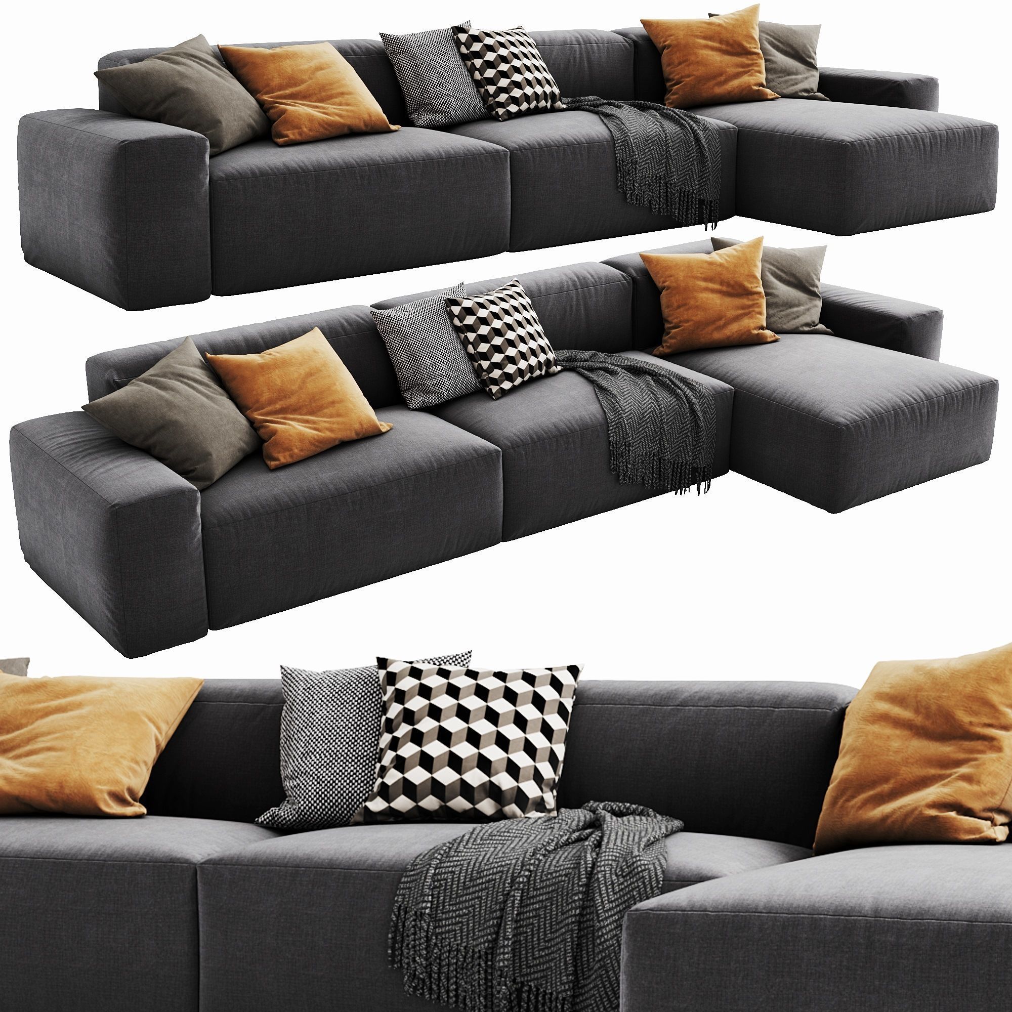 Jesse Daniel Chaise Lounge 3D model_4