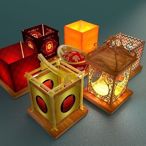 Chinese Water Lantern 3D model