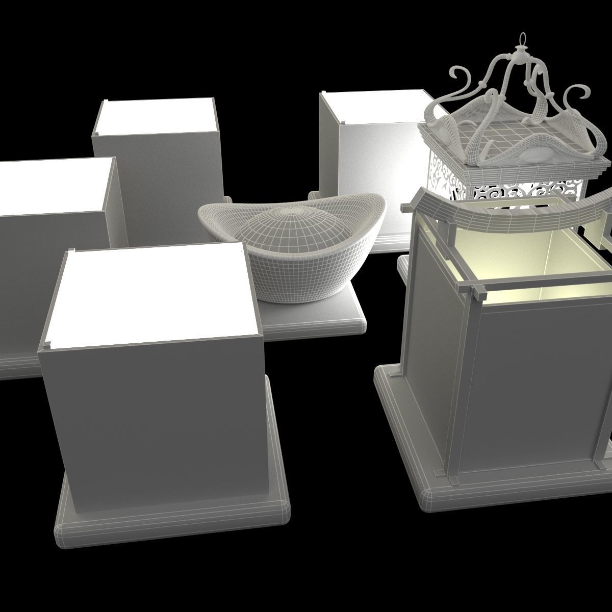 Chinese Water Lantern 3D model_6