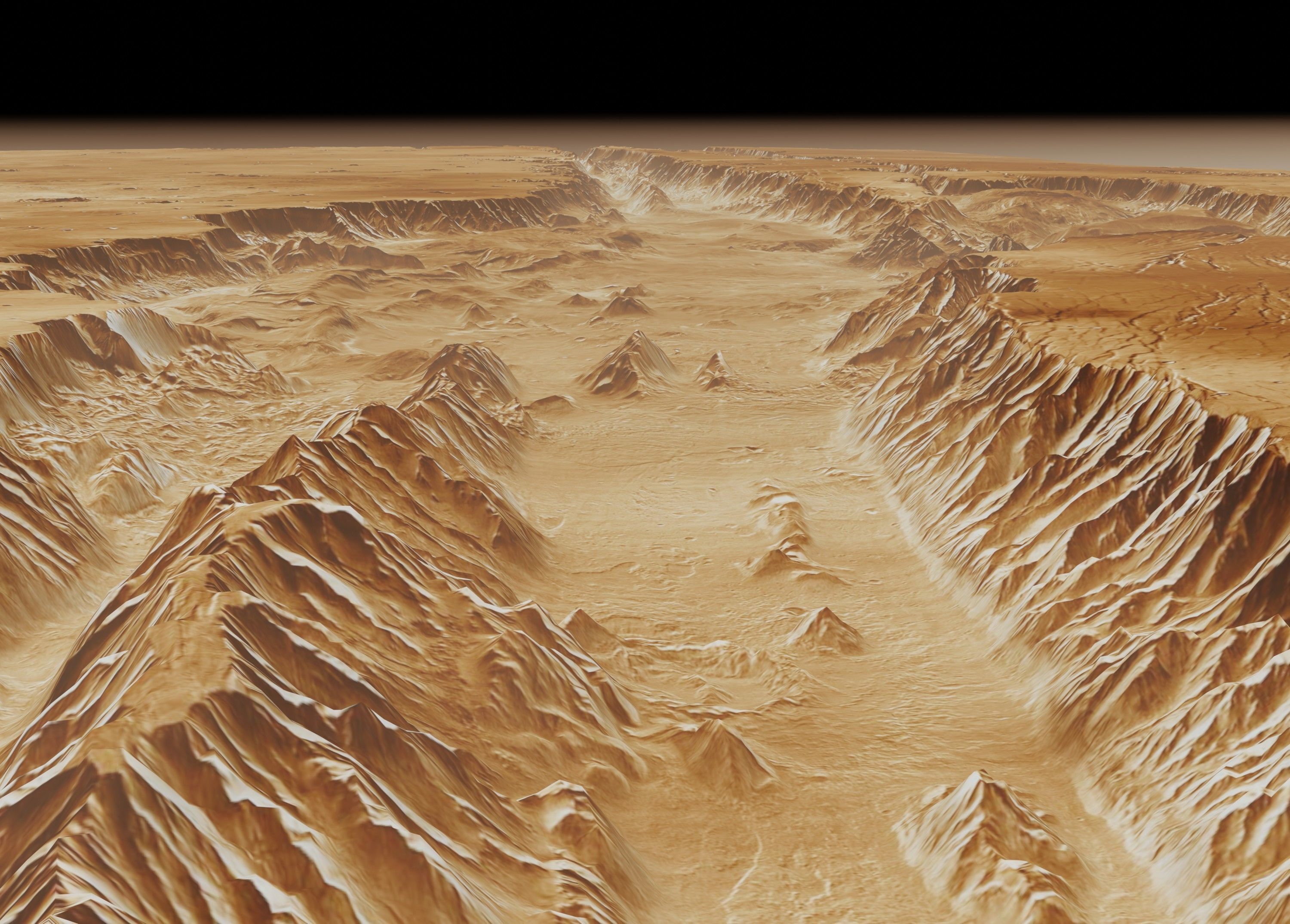 Mars Valles Marineris Alien Planet Sci-Fi Fantasy Scenery 3D model_2