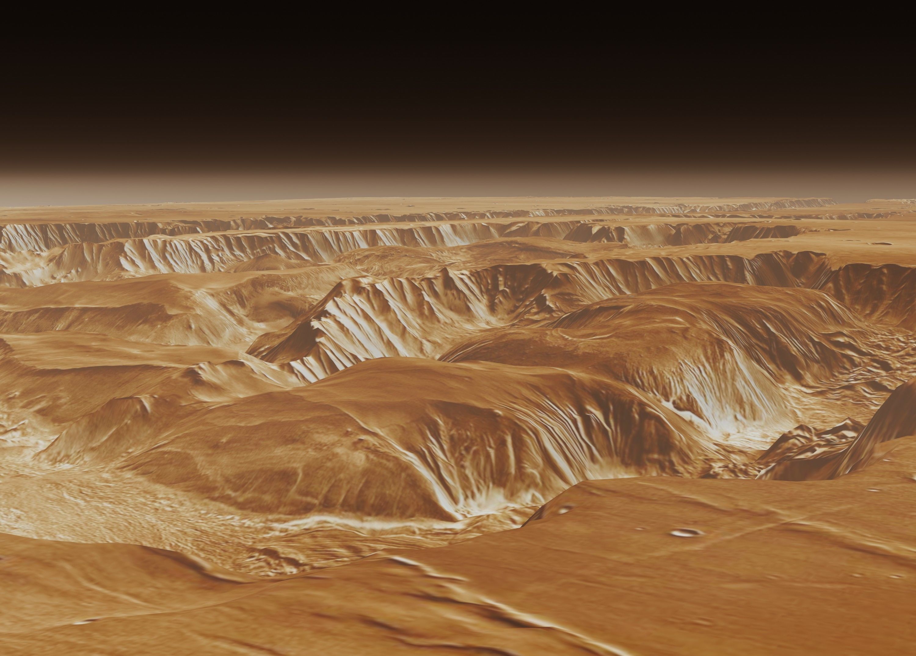Mars Valles Marineris Alien Planet Sci-Fi Fantasy Scenery 3D model_4