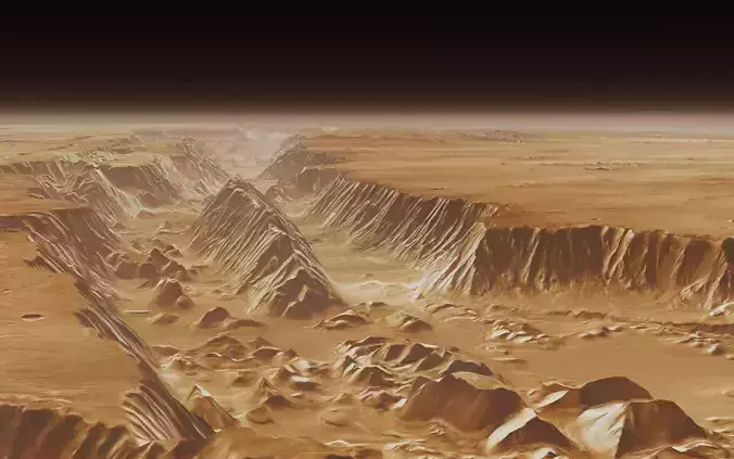 Mars Valles Marineris Alien Planet Sci-Fi Fantasy Scenery 3D model