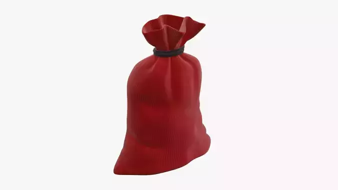 Christmas gift bag Santa Claus 01 3D model