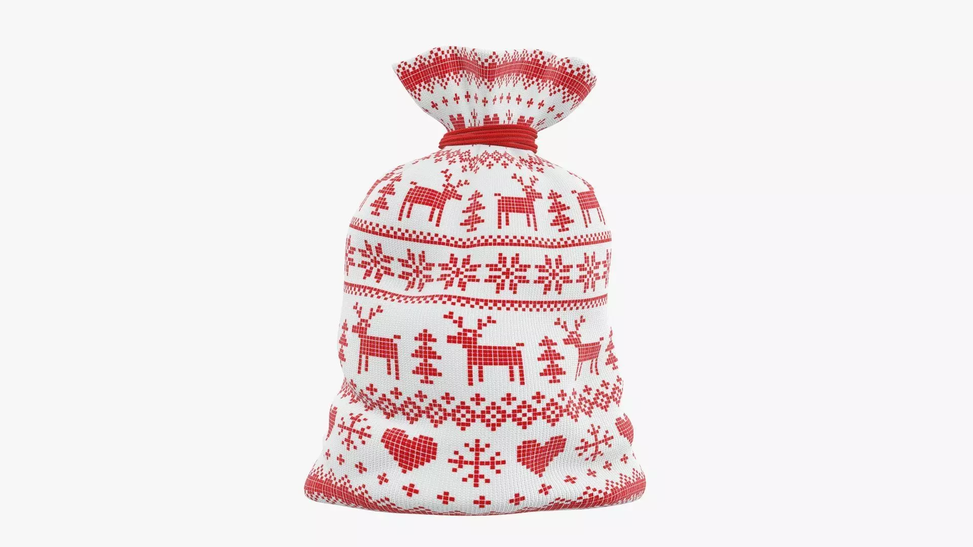 Christmas gift bag Santa Claus 02 3D model