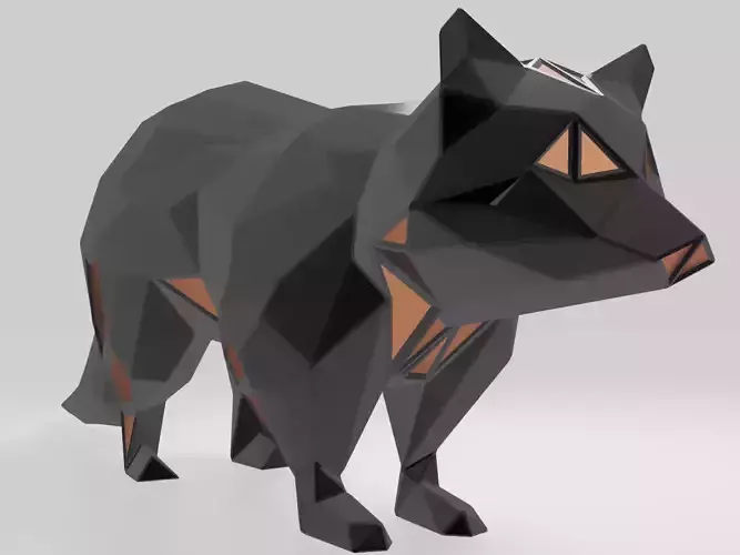 Polygonal Raccoon Parametric