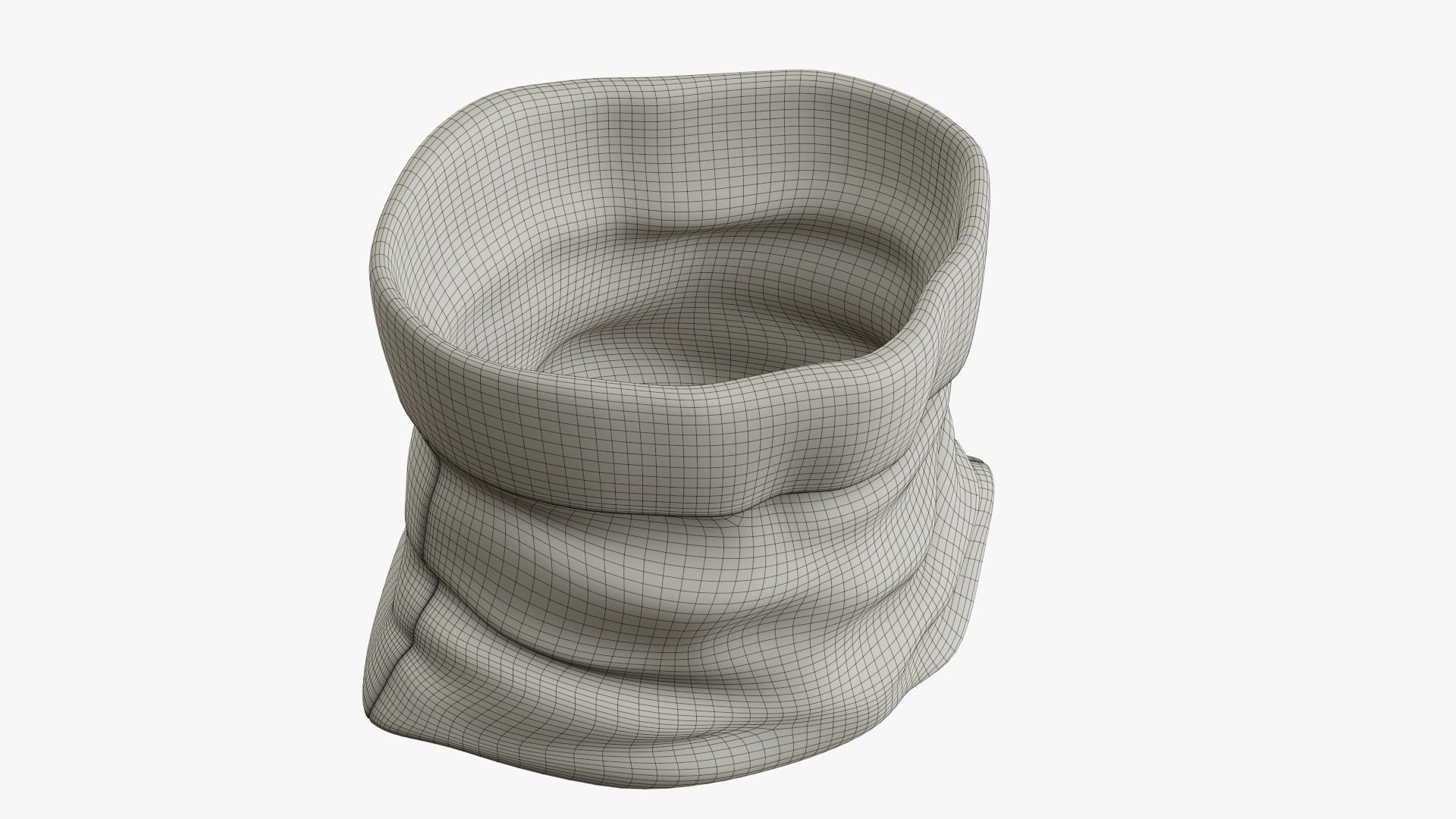 Christmas gift bag  Santa Claus 03 open 3D model_8