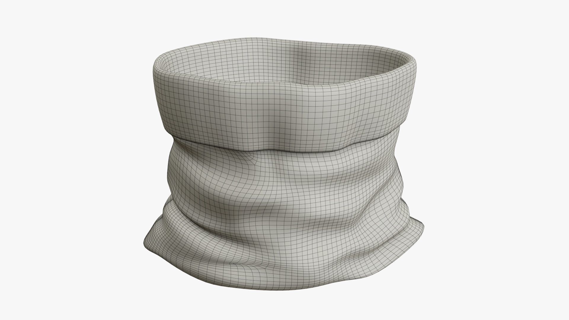 Christmas gift bag  Santa Claus 03 open 3D model_5