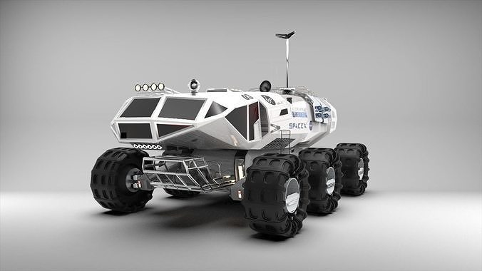 Concept Mars Rover Vehicle Low-poly 3D model