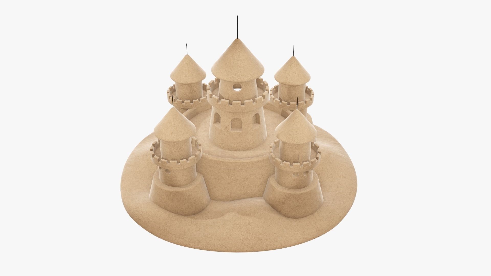 Sand castle 3D model_5