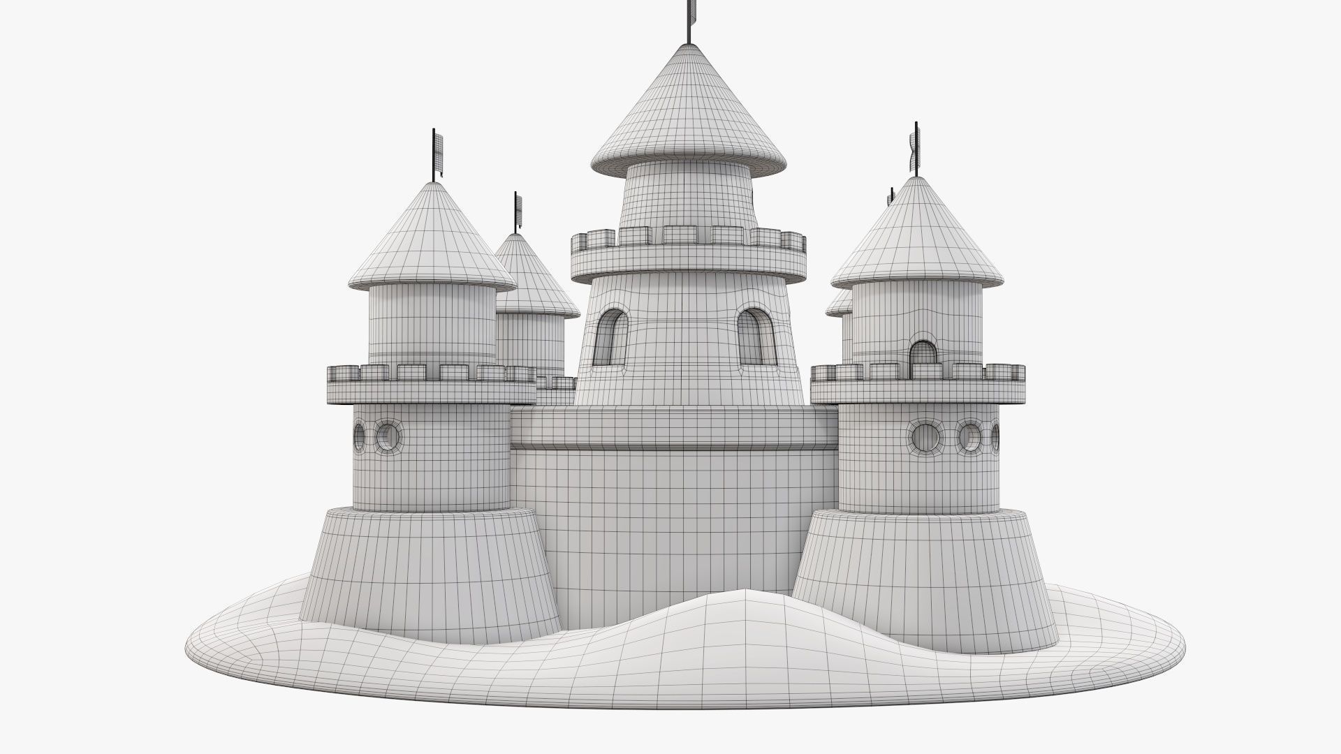 Sand castle 3D model_11