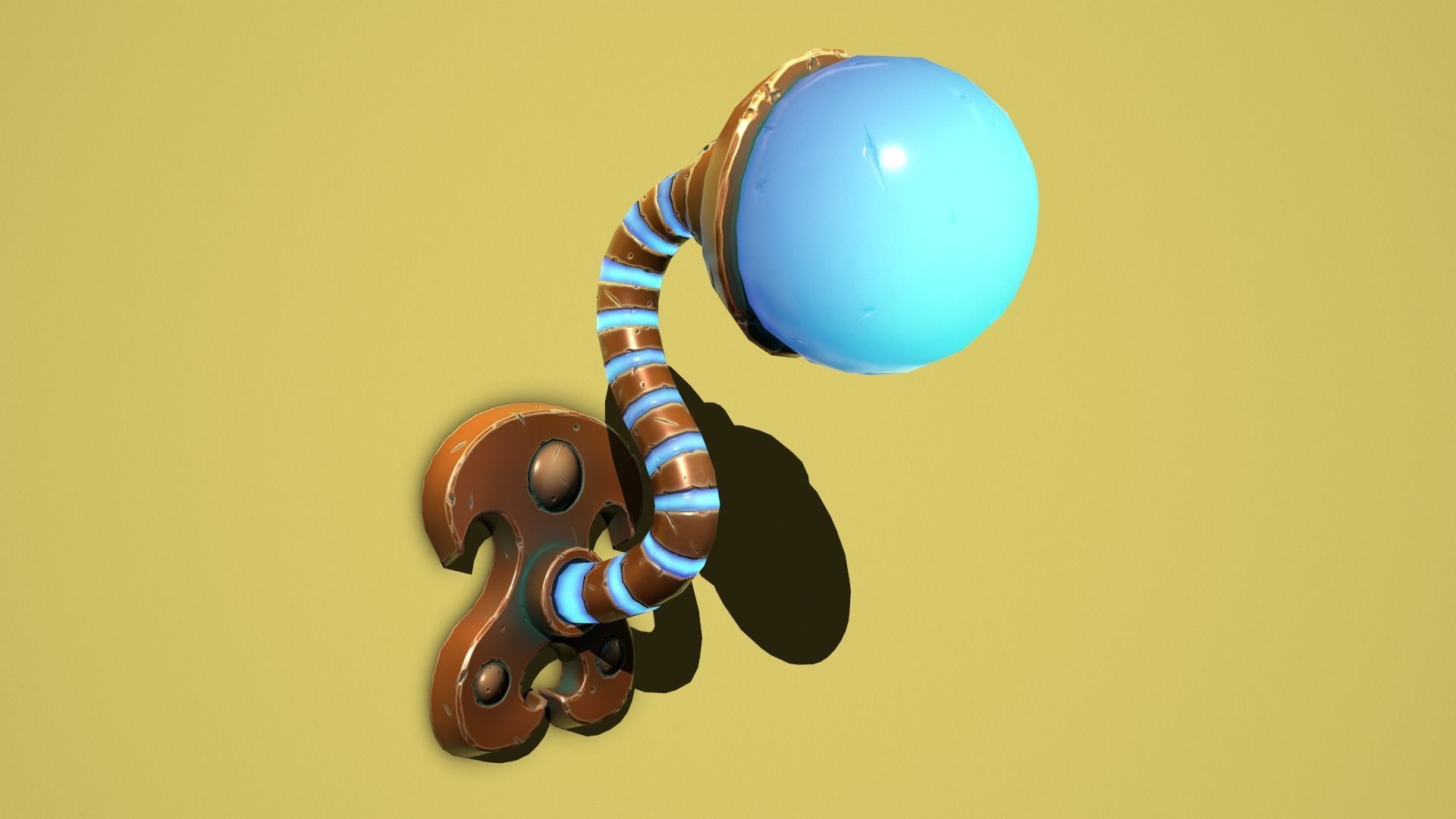 Fantasy lamps Low-poly 3D model_9