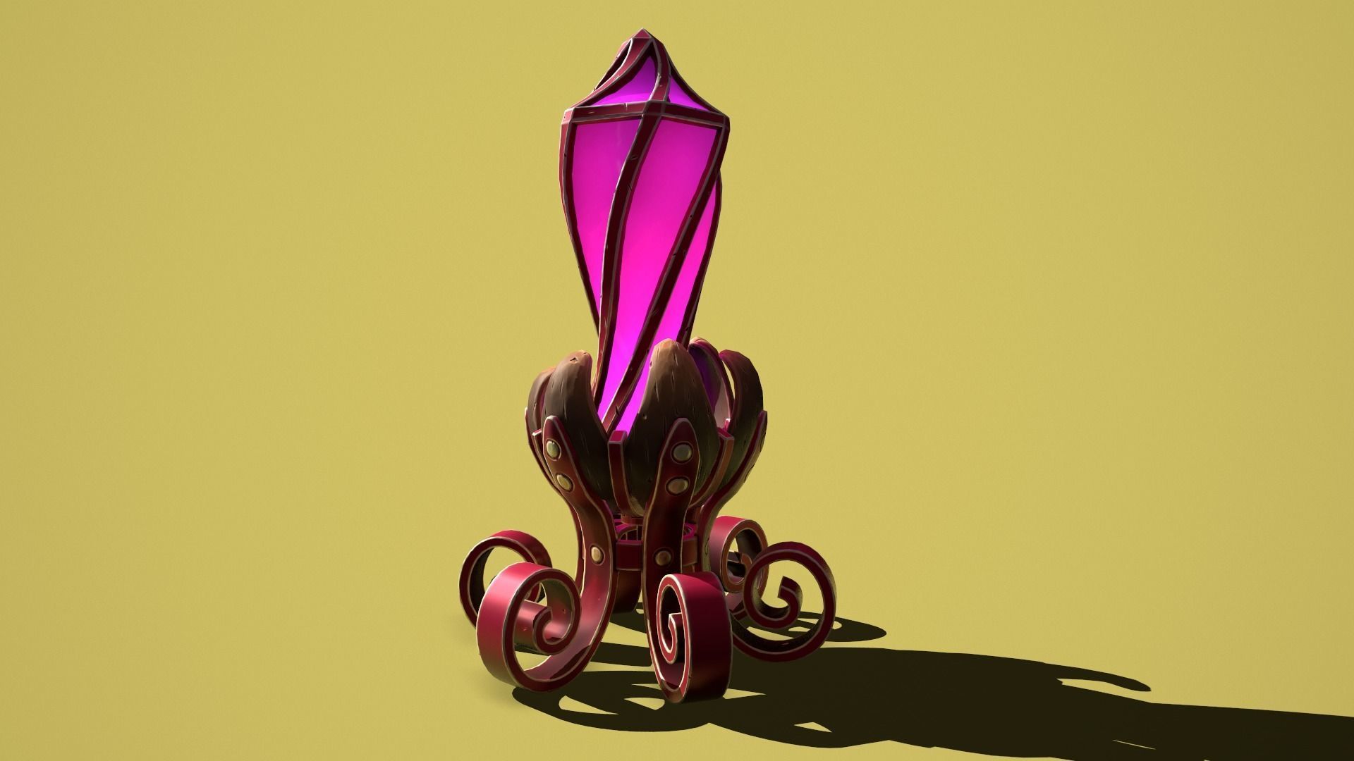 Fantasy lamps Low-poly 3D model_19